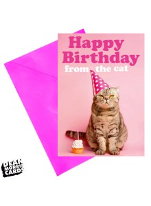 Поздравителна картичка  "Честит рожден ден, от вашата котка"